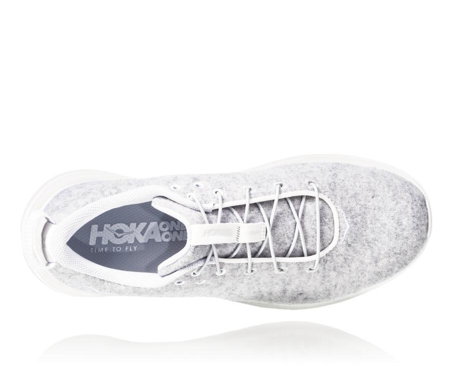 Zapatillas Running Hoka One One Mujer - Hupana Flow Wool - Gris - WTL931285